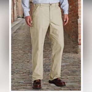 Carhart Canvas Work Dungaree Cargo Pant Loose Fit in Tan 38 x 32